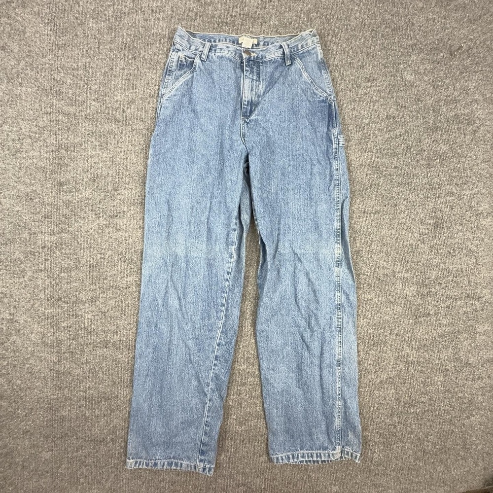VTG Cherokee Jeans Womens 8 Light Wash Blue High Rise Relaxed Straight Carpenter